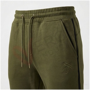 Ensemble de survêtement à capuche vert olive pour homme, manches longues, fermeture éclair sur le devant, couleur unie, respirant, décontracté, pour l'automne, coupe classique - Product Image 5