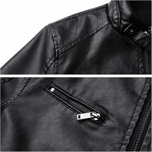 Premium Genuine Cow Leather Jacket <b>Men</b> Motorbike Jacket Custom OEM ODM Black Leather jacket Outerwear <b>Winter</b> <b>Wears</b> - Product Image 6