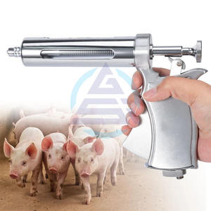 50ML Animals Adjustable <b>Syringe</b> Gun With 10pc <b>Needles</b> Automatic Continuous Stainless Steel Vaccination <b>Syringe</b> for Cow Pig Sheep - Product Image 6