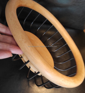 Eco Friendly Handcrafted Wooden <b>Basket</b> Perfect For Storing And Displaying Fresh Fruit And Produce - Product Image 5