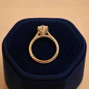 แหวนแต่งงานเพชรทรงมาร์คีส์เพาะเลี้ยงในห้องปฏิบัติการ รับรองโดย IGI ชุบทอง 14K ปรับขนาดได้ ของขวัญเครื่องประดับสั่งทำพิเศษสำหรับผู้หญิง - Product Image 4