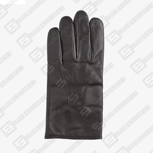 Guantes de Vestir para Hombre, Negros, de Piel de Oveja, Térmicos, Ecológicos, con Pantalla Táctil, Clásicos, de Dedo Completo, Suaves, con Cierre de Botón a Presión - Product Image 3