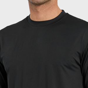 Camiseta Deportiva de Manga Corta para Hombre, Negra, de Secado Rápido, Poliéster, Transpirable, para Running, Fitness, OEM, ODM, Venta al Por Mayor - Product Image 4