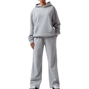 Survêtement solide de qualité supérieure pour les femmes Streetwear impression de Logo personnalisé disponible survêtement surdimensionné respirant 2026 - Product Image 4