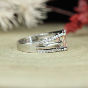 Women's 925 Silver Moissanite Engagement <b>Ring</b> Round Brilliant Cut Prong Setting Classic Style - Product Image 3