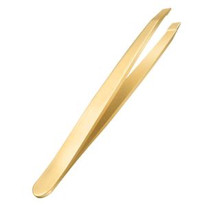 Pince à épiler professionnelle en or avec pointe pointue, façonneur de miroir de cils de haute qualité et plumeur pour une utilisation en beauté - Product Image 1