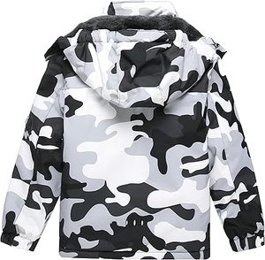 Veste coupe-vent d'hiver pour enfants, veste décontractée unie pour garçon et fille, imperméable, pour le ski, le snowboard, l'escalade, vêtements chauds - Product Image 3