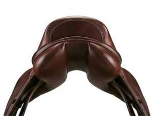 English Dressage Saddle <b>Leather</b> Brown Wood Tree Full Size Equestrian Riding Equipment - Product Image 3