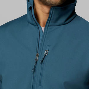 Chaqueta Cortavientos Unisex con Capucha, Color Verde Oscuro, Cierre de Cremallera, Estilo Casual, para Invierno, Carcasa de Poliéster Sólido - Product Image 6