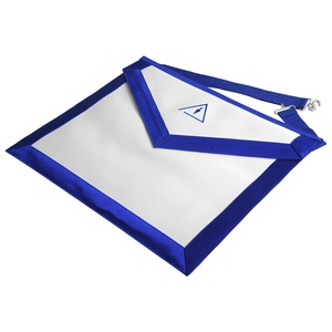 Tablier de Maître Maçon Royal Select, Broderie Blanche et Bleue, Régalia Maçonnique, Tablier de Cérémonie de Loge, Design Premium - Product Image 6