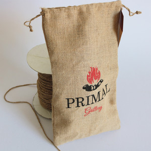 Sac à café en jute écologique avec cordon de serrage, pochette cadeau réutilisable, sac de rangement de 7 pouces, motif tasse à café imprimé - Product Image 6