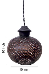 Handmade Moroccan Vintage <b>Lantern</b> Metal Hanging Candle Lamp for Home Garden Ramadan Wedding Decor black <b>copper</b> - Product Image 5