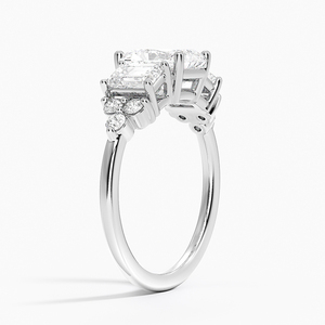Anillo BOJ 0124 con Corte Radiante, Plata 925, Engaste de Puntas, Anillo Solitario con Diamante de 2ct, Color D, VVS1, Moissanita, Certificado GRA - Product Image 2