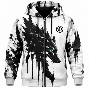 SUPERIOR INTERNATIONAL Men's <b>Full</b> <b>Zip</b> <b>Hoodie</b> Black Gray Casual Jacket Front Logo Side Pockets 100% Cotton Winter Outdoor Apparel - Product Image 1
