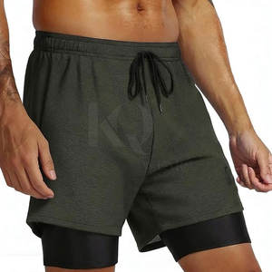 Pantalones Cortos Deportivos para Hombre, Ligeros, Transpirables, para Correr, Gimnasio, con Bolsillos con Cremallera y Tela Elástica - Product Image 2