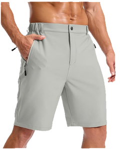 Shorts de randonnée légers pour hommes, séchage rapide, formels, avec logo frontal, pour le golf, la pêche, le travail, 3 poches zippées, personnalisables OEM ODM - Product Image 5