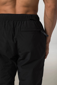 Survêtement décontracté pour homme en coton noir anti-plis, avec fermeture éclair, taille élastique, respirant, poids moyen, idéal pour l'automne - Product Image 6