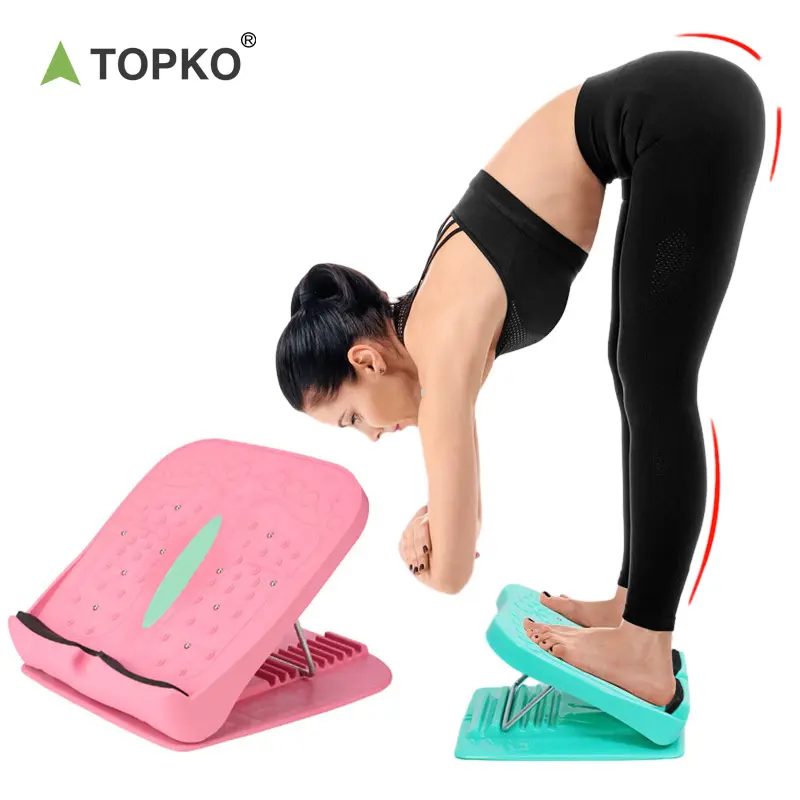TOPKO tersedia latihan mengurangi lemak bentuk dapat disesuaikan Gym betis perenggang papan miring