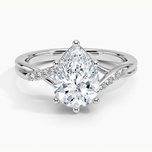Bague BOJ 039 en argent 925, taille poire, avec halo de diamants, 2 carats, couleur D, VVS1, Moissanite certifiée GRA, prix bas, en promotion - Product Image 1