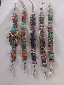 Antique Tibetan Boho Cuff <b>Bracelets</b> <b>Copper</b> Alloy Black Gun Plated Unisex Gift - Product Image 2