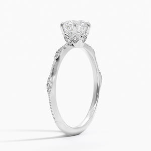 Bague élégante en cristal blanc argenté pour femmes, bijoux élégants pour mariage, fiançailles, anniversaire, fête - Product Image 1