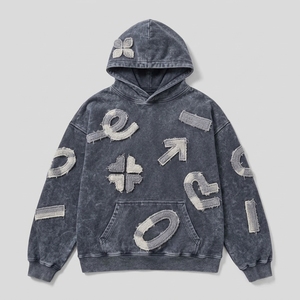 High quality mens embroidered <b>hoodie</b> with a warm feel stylish pattern comfortable fit and reliable <b>stitching</b> for everyday use - Product Image 3