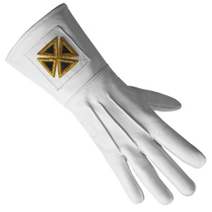 Guantes Masónicos Personalizados de Alta Calidad, Transpirables, de Algodón Blanco con Bordado, para la Iglesia - Product Image 2