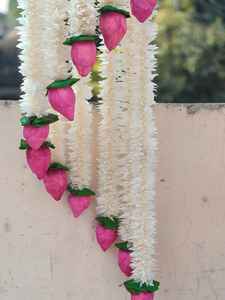 Lustre de plafond en bois de Sola, motif bourgeon de lotus et fleur de jasmin, pour décoration de maison et de balcon, Seemantham Pellikooturu - Product Image 3
