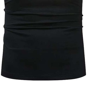 Camiseta Informal de Algodón Transpirable para Hombre, Talla Grande, con Cuello Alto, Manga Corta, Estilo Urbano, Servicio OEM, Colores en Contraste - Product Image 3
