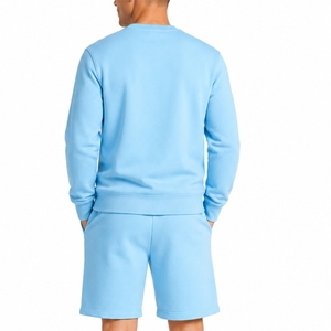 Ensemble sweat-shirt et short à col rond pour homme, imprimé, décontracté, en molleton bouclette, confortable, pour homme - Product Image 2