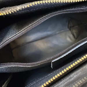 Royaa Handmade Genuine Leather Tote Bag for Women <b>Large</b> <b>Black</b> Zipper Closure Single Shoulder Strap Luxury Water Resistant - Product Image 3