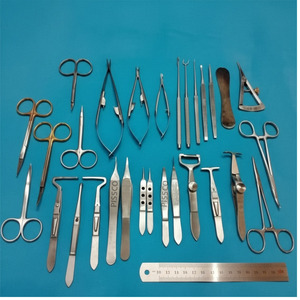 PISSCO Blepharoplasty <b>Instruments</b> Set Eyelid Surgery <b>Instrument</b> Kit Cosmetic Eyelid Surgery Tools Set 30 Pcs - Product Image 1