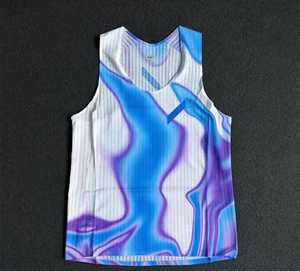 Camiseta sin Mangas para Hombre, Cuello en V, Estampado Abstracto, Secado Rápido, 100% Poliéster, Estilo Deportivo - Product Image 2