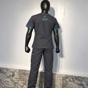 Uniforme de Enfermería con Blusa de Manga Corta, Bolsillos Funcionales y Pantalones a Juego para Clínicas y Hospitales - Product Image 5