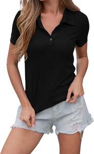 Camiseta Polo de Algodón 220Gsm para Mujer, Diseño de Bordado Personalizado, Corte Ajustado, Manga Corta, Camisetas Publicitarias, Polo de Tenis - Product Image 2