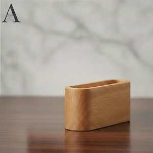 Porte-cartes de visite contemporain en bois |   Support de cartes de visite moderne pour bureau |   Utilisation à domicile et au bureau - Product Image 2