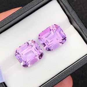Amethyst Pair <b>Cushion</b> Cut February Birthstone Natural Purple Gemstone Loose Fine Quality Collector Stone - Product Image 4