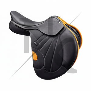 Silla de doma de cuero de vaca premium con estructura de madera para salto ecuestre, cómoda, productos de equitación inglesa de la India - Product Image 3