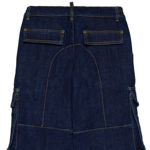 Pantalones vaqueros cargo azul oscuro de corte regular para niños, para compradores mayoristas, a precio económico, con diseño de alta calidad y logotipo personalizado. - Product Image 6