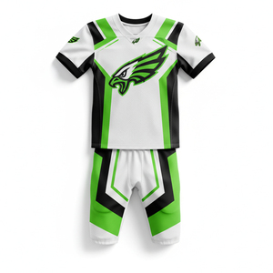 Uniforme de football américain personnalisé de haute qualité, maillot de gridiron durable en polyester et élasthanne, uniformes de match en sergé résistant - Product Image 1