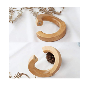 Luxury Wood Curtain <b>Tieback</b> Beaded Design Hooks for Boho Bedroom Decor Nursery Decoration Wood Ticback - Product Image 2