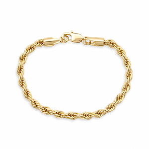925 Sterling Silver Gold Plated <b>Rope</b> Chain <b>Bracelet</b> for Women Twisted Link <b>Bracelet</b> Minimalist Jewelry - Product Image 3