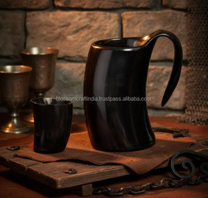 Taza de Cuerno de Búfalo Hecha a Mano, Textura Natural, Duradera, Resistente, Producto Tradicional para Colección o Regalo - Product Image 5