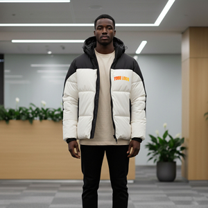 Chaqueta Bomber Acolchada de Lona con Diseño Personalizado para Invierno, Chaqueta con Cremallera, Impermeable y Cortavientos, con Capucha, para Hombre - Product Image 2