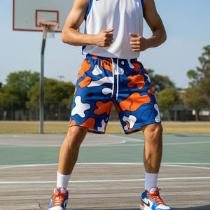 Pantalones Cortos Deportivos de Malla Transpirable para Hombre, con Logotipo Frontal de 5 Pulgadas, Estilo Urbano, Cintura Elástica, Secado Rápido, Impresión Personalizada - Product Image 4