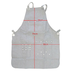 Tablier de travail unisexe en cuir véritable, plusieurs poches, bretelles réglables, résistant à l'abrasion, respirant, séchage rapide, professionnel - Product Image 2