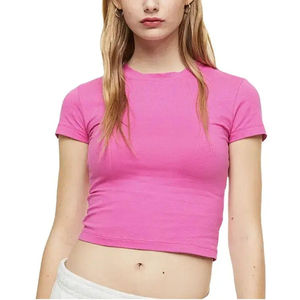 เสื้อครอปท็อปออกกำลังกายสำหรับผู้หญิง ผ้าซับเหงื่อ ระบายอากาศดี เหมาะสำหรับใส่เล่นกีฬาหรือลำลองในฤดูร้อน รับผลิตตามขนาดและโลโก้ที่ต้องการ (OEM) - Product Image 1