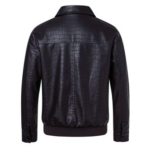 New Wholesale High Quality Zip Up Windproof <b>Men</b> <b>Leather</b> <b>Jacket</b> Classify Trendy Formal Comfortable Casual <b>Men</b> <b>Leather</b> <b>Jackets</b> - Product Image 5