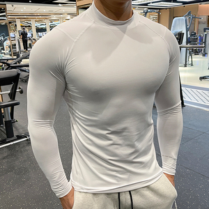 Custom Logo Breathable Tights <b>Compression</b> Breathable Athletic Gym T <b>Shirt</b> Quick Dry Sport T <b>Shirt</b> <b>for</b> <b>Men</b> <b>Compression</b> T <b>shirts</b> - Product Image 5