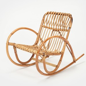 Silla mecedora de ratán a precio económico para niños, fabricante que suministra muebles naturales para niños pequeños - Product Image 2
